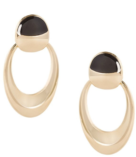 Dillard's Enamel Open Hoop Earrings