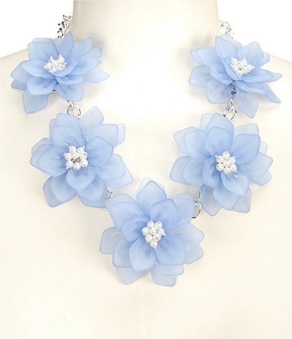 Dillard's Flowers Statement Necklace