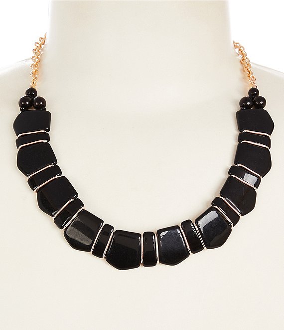 Dillard's Jet Scalloped Statement Necklace