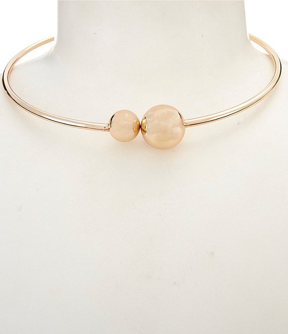 Dillard's Metal Ball Collar Necklace
