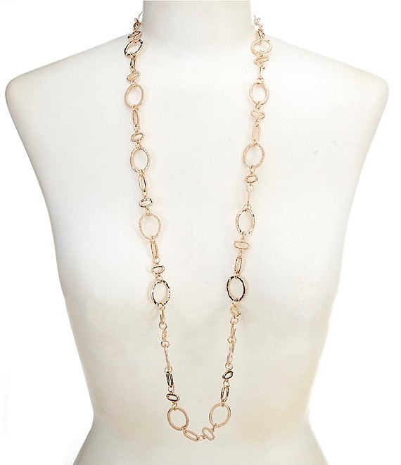 Dillard's Mixed Link Chain Long Strand Necklace