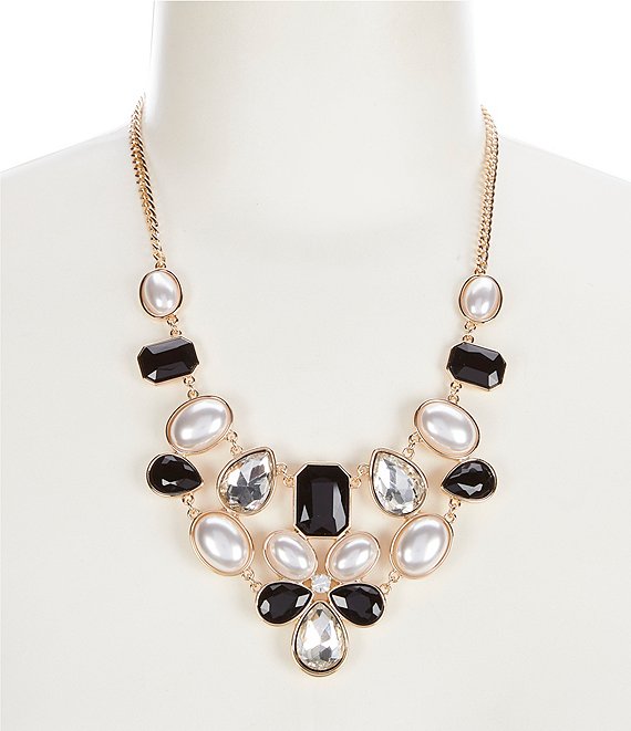 Dillard's Mixed Material Statement Necklace