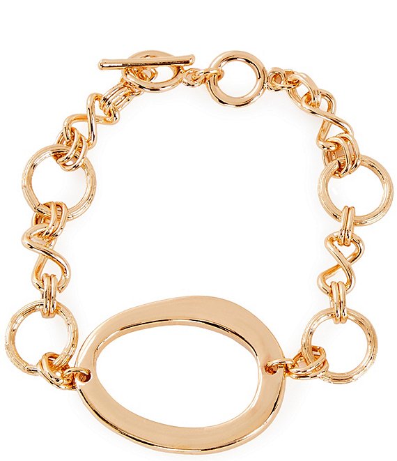 Dillard's Open Oval Line Toggle Bracelet