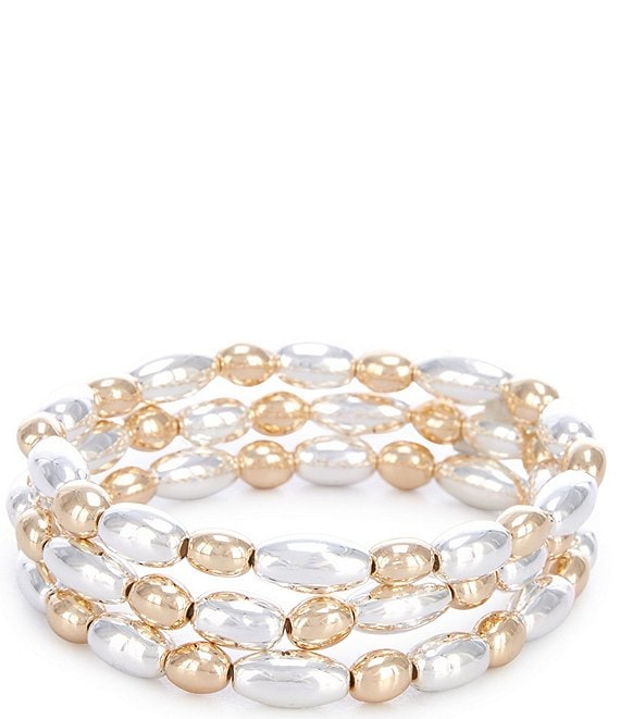 Dillard's Oval Ccb Stretch Bracelet Set