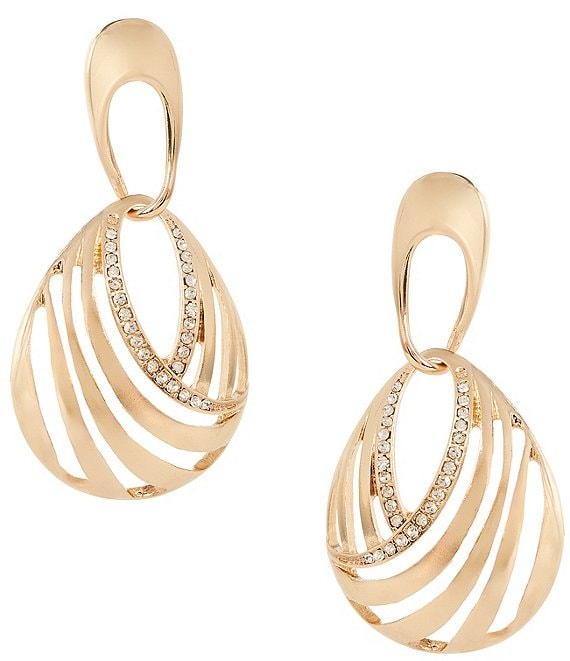 Dillard's Pave Open Drop Earrings