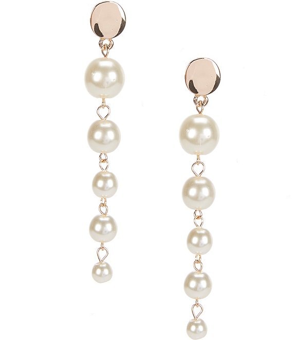 Dillard's Pearl Drop Linear 3'' Earrings | Dillard's