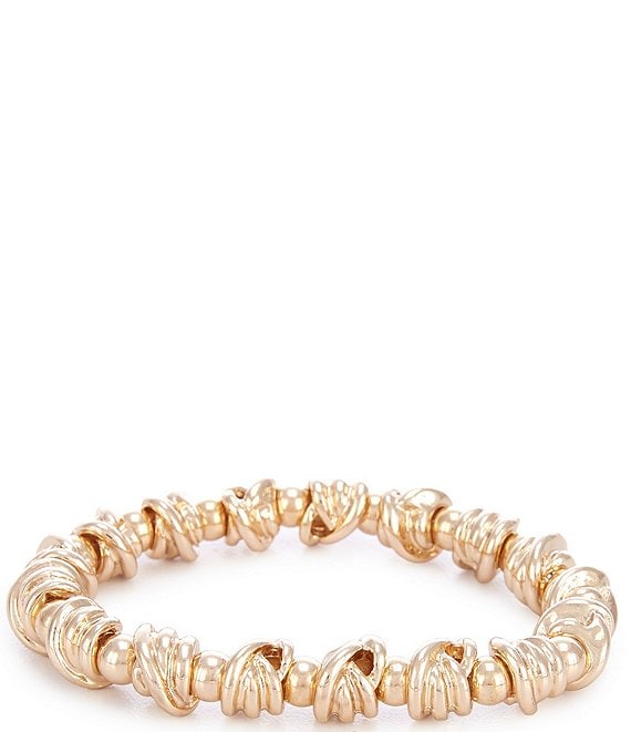 Dillard's Polished Metal Knot Stretch Bracelet