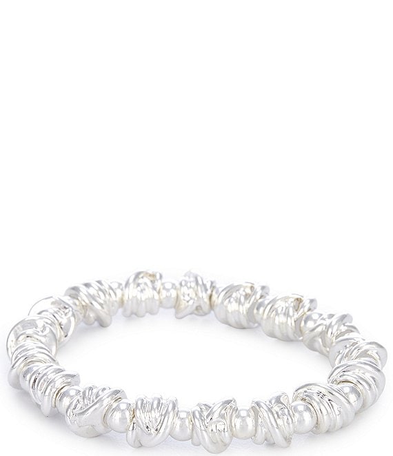 Dillard's Polished Metal Knot Stretch Bracelet