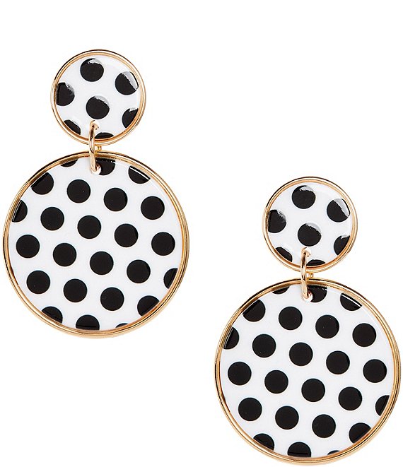 Dillard's Polka Dot Double Drop Earrings