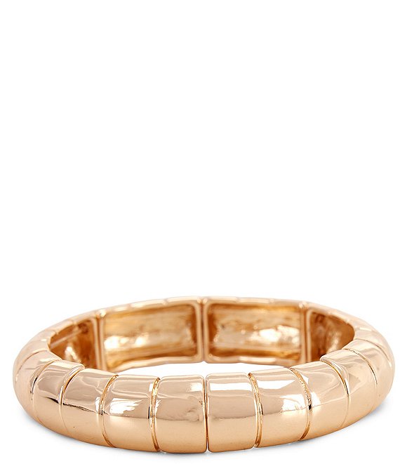 Dillard's Rectangle Polished Metal Stretch Bracelet