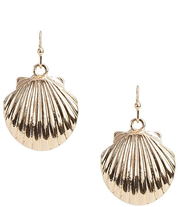 Dillard's Scallop Seashell Drop Earrings