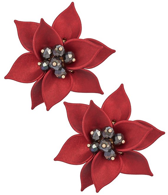 Dillard's Scarlet Flowers Statement Drop Earrings