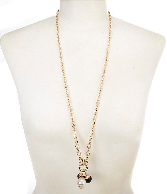 Dillard's Shaky Beads Long Pendant Necklace