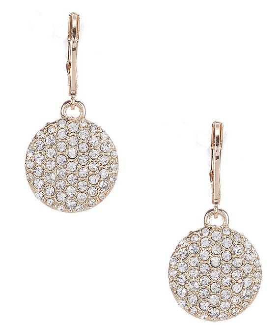 Dillard's Tailored Crystal Pave Round Drop Earrings | Dillard's