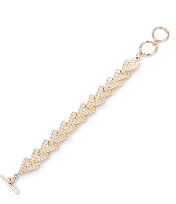 Dillard's Textured V Link Line Bracelet