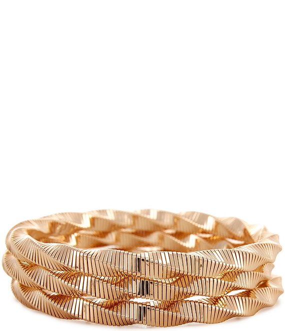 Dillard's Twisted Metal Bangle Bracelet Set