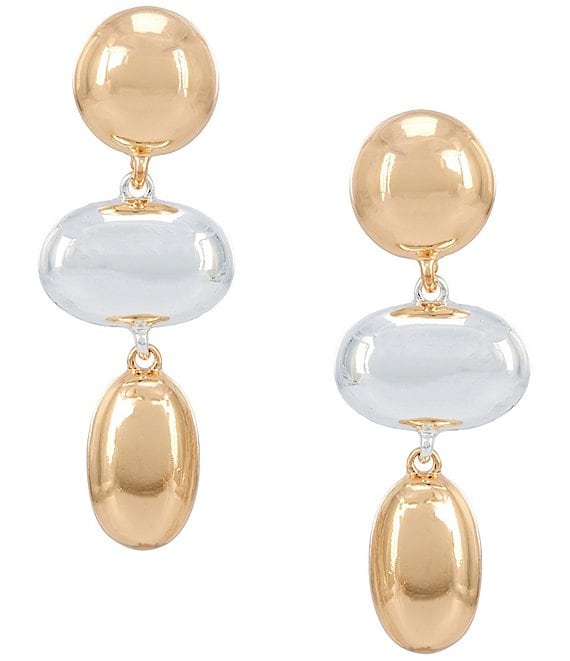 Dillard's Two Tone Drop Earrings