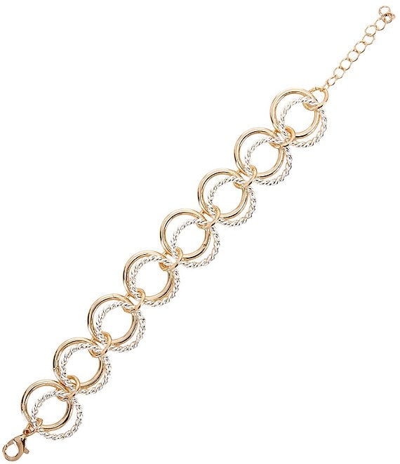 Dillard's Two Tone Link Line Bracelet