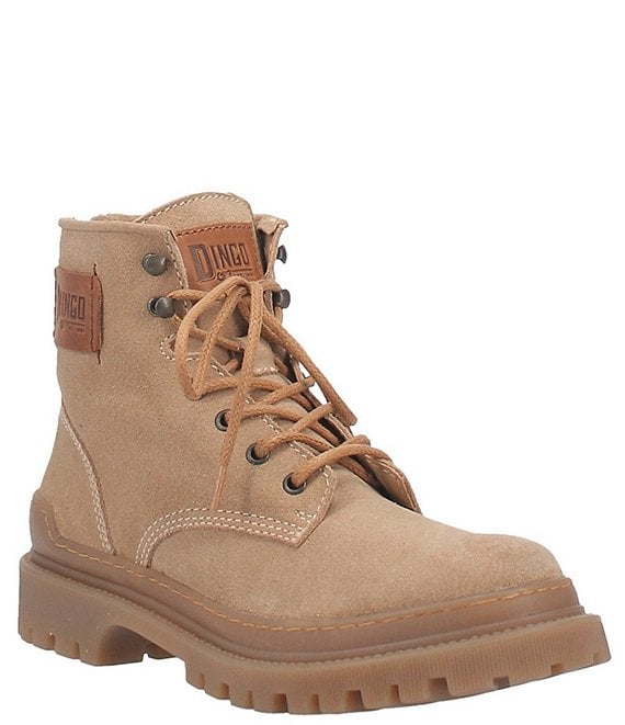 Color:Natural - Image 1 - Men's High Country Suede Lug Sole Boots