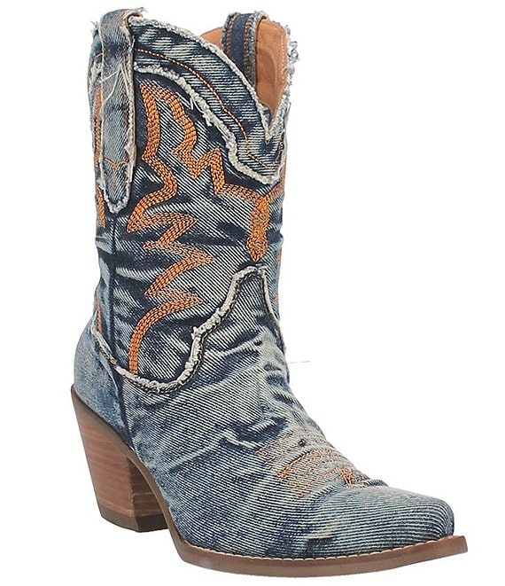 Dingo Women's Y'all Need Dolly Denim Western Mid Boots