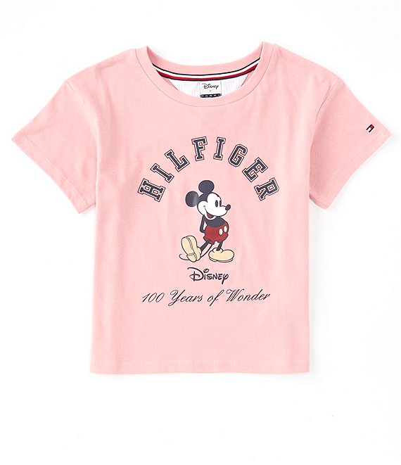 Disney + Tommy Hilfiger Big Girls 7-16 Short Sleeve Mickey 100