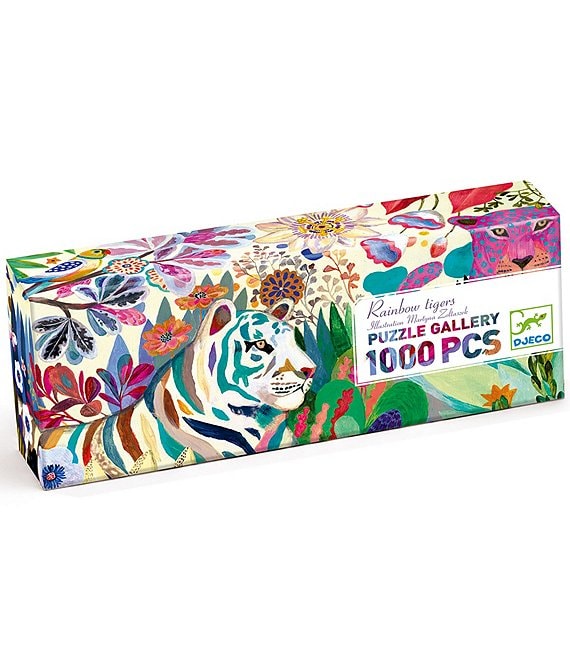 Puzzle 1000 pièces - Rainbow tigers - Djeco - 123 Famille