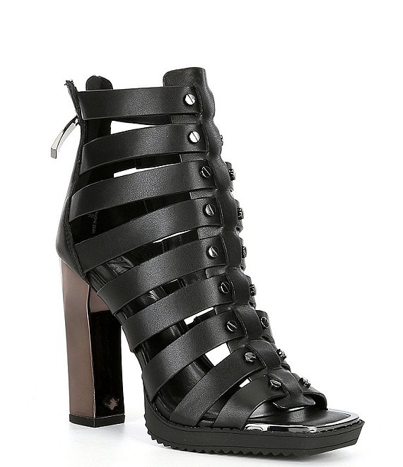Sam Edelman | Shoes | Sam Edelman York Black Studded Strappygladiator Sandal  Block Heels Size 8 Euc | Poshmark