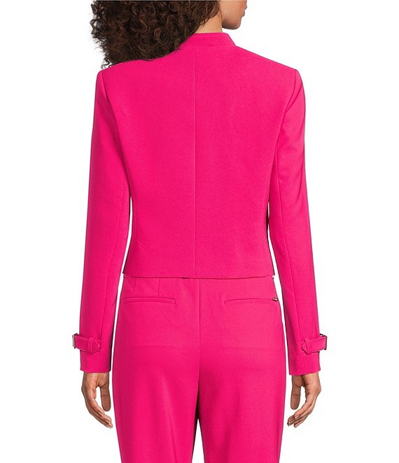 DKNY By Donna Karan Coordinating Tech Tailoring Jacquard Crew Neck 
