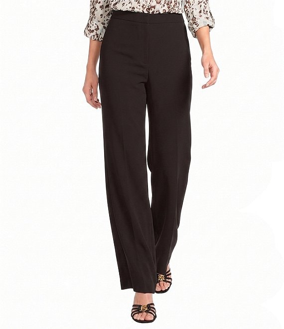 DKNY by Donna Karan Coordinating Textured Crepe Wide Leg Pants