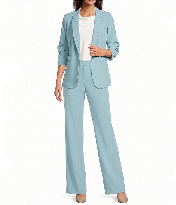 DKNY by Donna Karan Coordinating Tropical Modern Fit Flat Front Straight Leg Pants