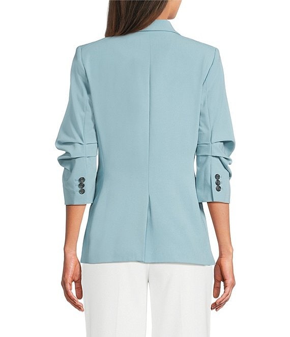 DKNY by Donna Karan Coordinating Tropical Notch Lapel 3/4 Ruched