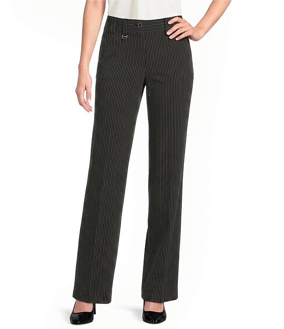 DKNY by Donna Karan Pinstripe Pleated Commuter Wide Leg Coordinating Trousers