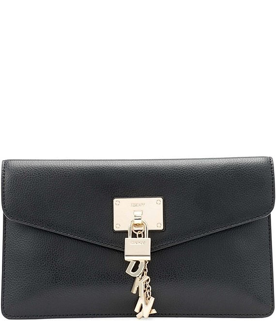 DKNY Elissa Pebbled-leather Shoulder Bag in Black