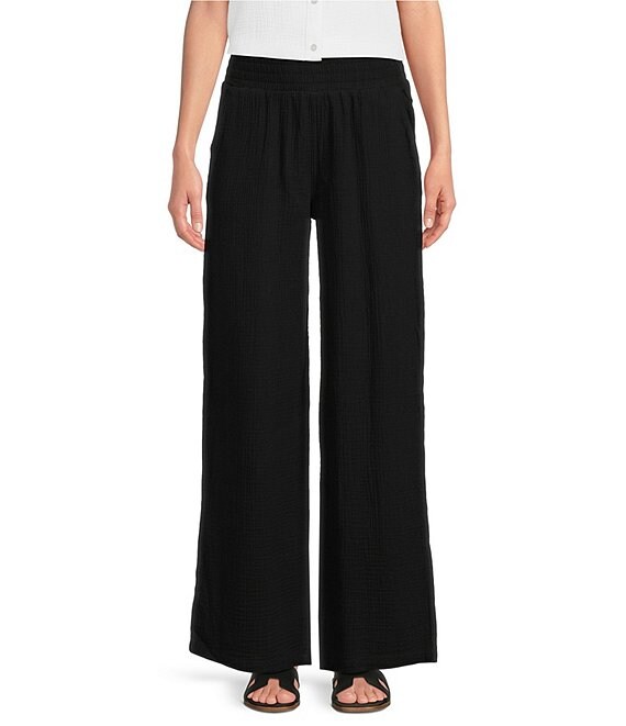 DKNY Flat Front Pull-On Wide Leg Pant | Dillard's