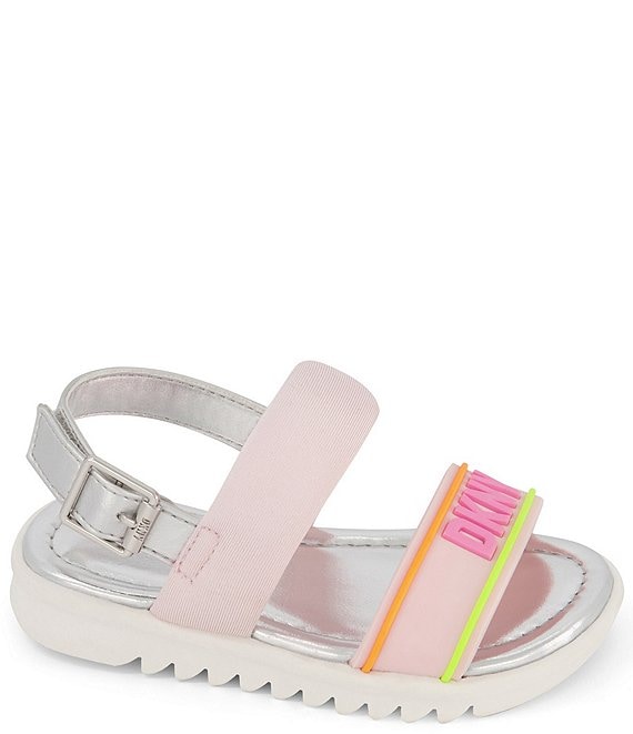 Color:Blush - Image 1 - Girls' Josie Mold Logo Detail Sandals (Infant)
