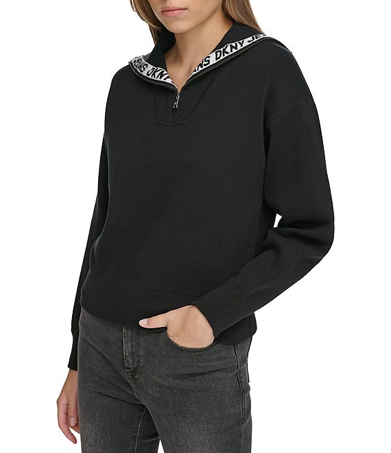 DKNY Long Sleeve Quarter-Zip Front Pullover