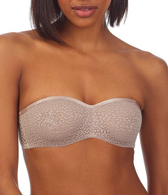 Color:Champagne - Image 1 - Modern Lace Unlined Strapless Bra