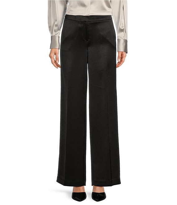 DKNY Trousers w. Belt - Black w. White » Quick Shipping
