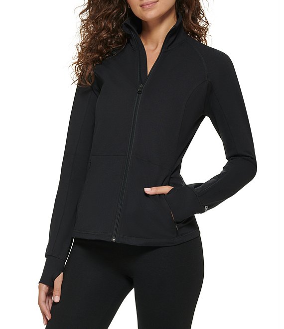 DKNY Sport Balance Full Zip Stand Collar Side Pocket Jacket | Dillard's