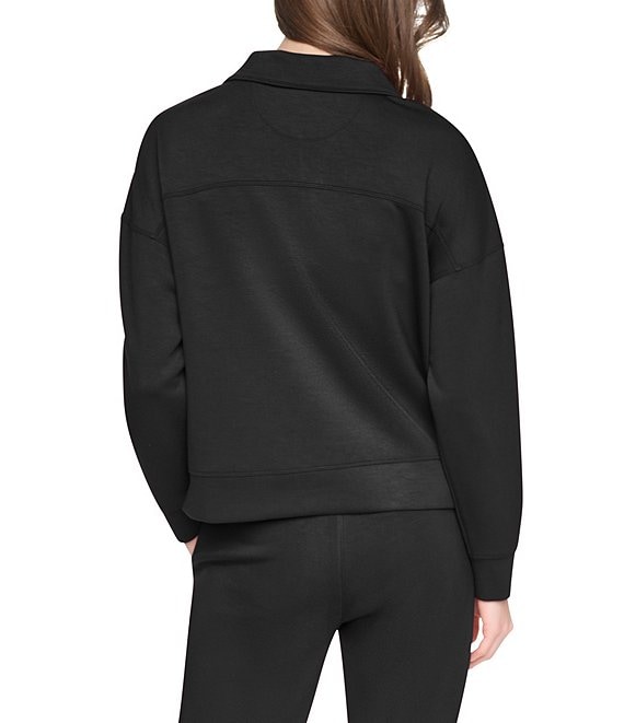 DKNY Sport by Donna Karan Scuba Mock Neck Half Zip Pullover