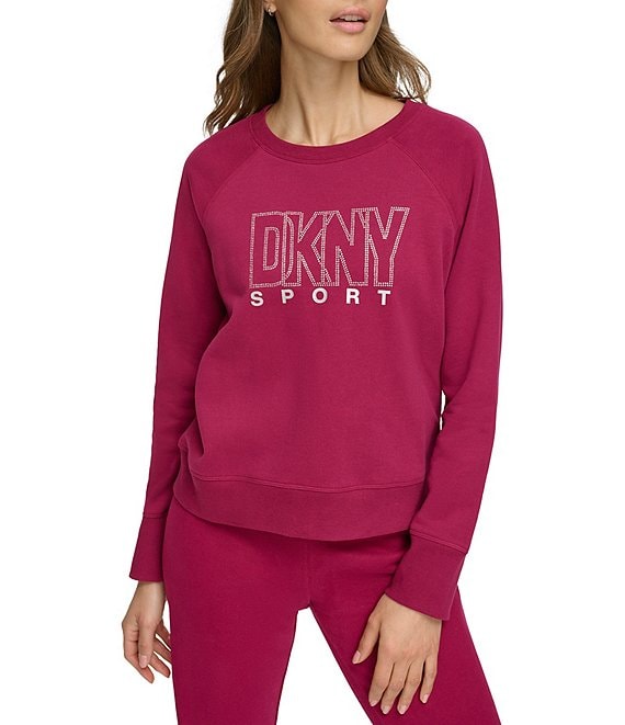 Dkny Sport Velour Logo Hooded Pullover, Hoodies & Sweatshirts, Clothing &  Accessories