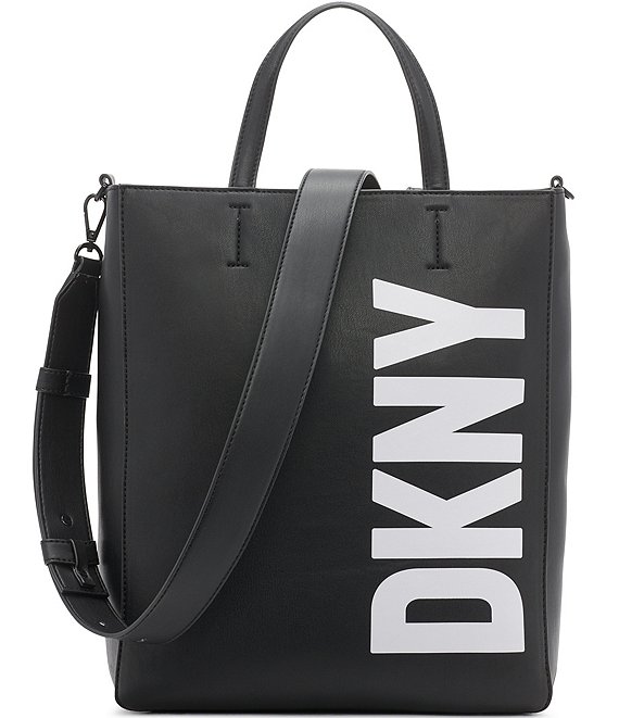 DNKY Tilly North South Vegan Leather Spellout Logo Tote Bag