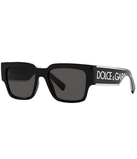 Color:Black - Image 1 - Men's Dg6184 52mm Square Sunglasses