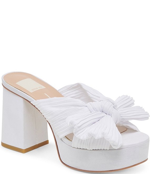 Bow shops platform sandals