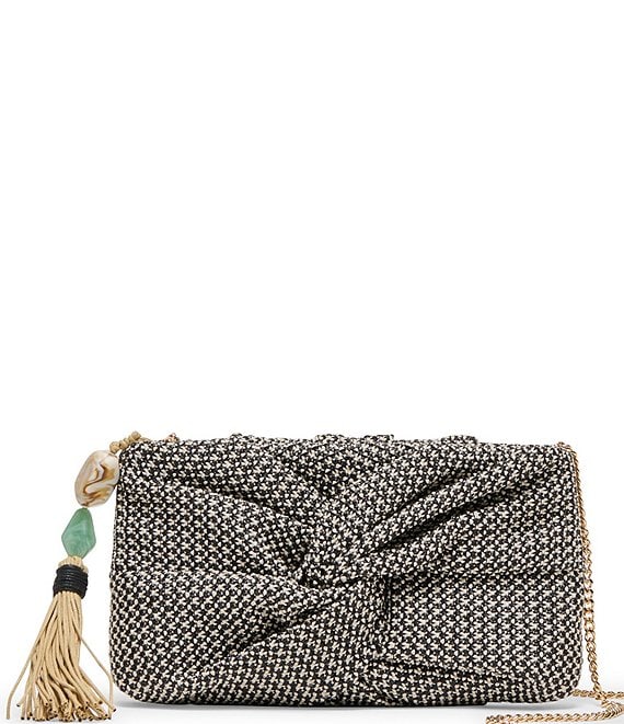 Dolce Vita Elowen Woven Hanging Charm Clutch Crossbody Bag