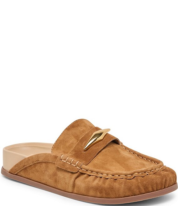 Dolce Vita Jodero Suede Metallic Hardware Mule Loafers | Dillard's