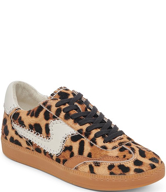 Dolce Vita Notice Stitch Leopard Print Calf Hair Retro Sneakers | Dillard's