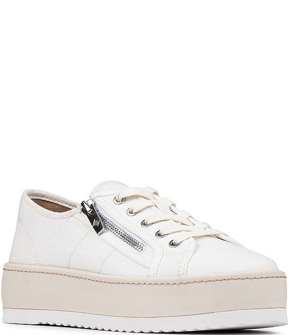 Donald Pliner Fatimah Zipper Lace Up Platform Sneakers