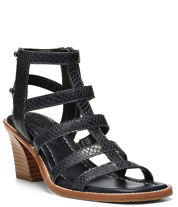 Studded Cage Block Heel Sandals | boohoo