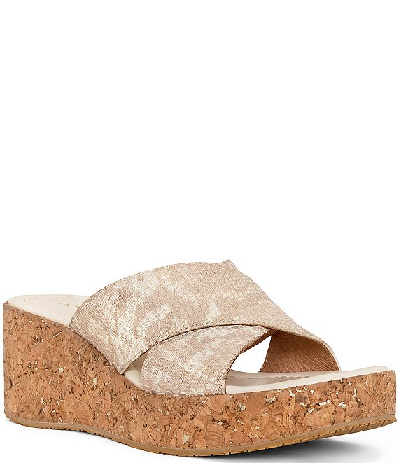 Donald pliner cork wedge sandals new arrivals